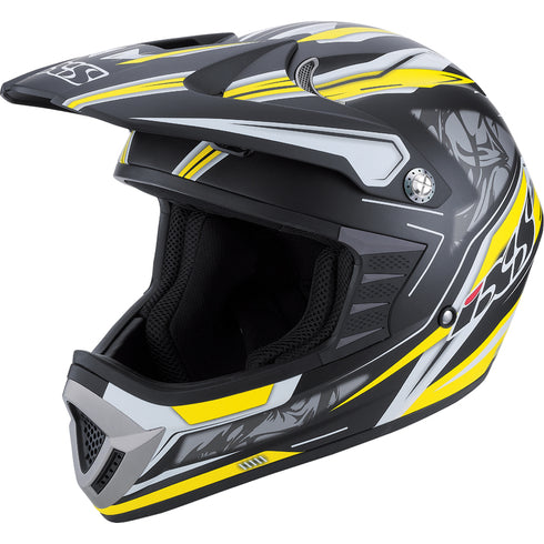 IXS HX 276 FAME MATT SCHWARZ-GELB casca cross/enduro